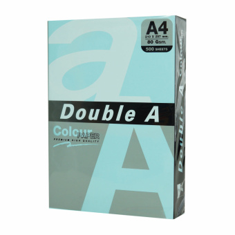 Бумага цветная DOUBLE A, А4, 80 г/м2, 500 л., пастель, голубая за 1 181 ₽. Бумага цветная форматная. Доставка по России. Без переплат!
