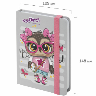 Блокнот с резинкой в клетку 96 л., МАЛЫЙ ФОРМАТ А6 (109х148 мм), твердая обложка, ЮНЛАНДИЯ, "Совушка", 113743 за 161 ₽. Блокноты в книжном переплете. Доставка по России. Без переплат!