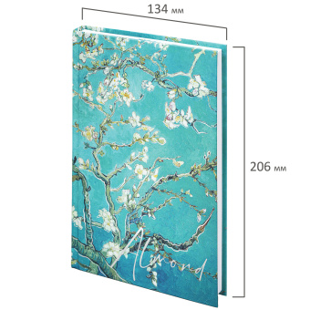 Блокнот А5 134х206 мм, 80 л., твёрдый, клетка, тиснение фольгой, STAFF, "Ван Гог", 114427 за 169 ₽. Блокноты в книжном переплете. Доставка по России. Без переплат!