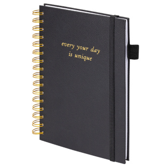 Бизнес-тетрадь на гребне А5 148х216 мм, BRAUBERG "Calipso" под кожу, резинка, клетка, 80 л., черная, 116252 за 352 ₽. Бизнес-блокноты и бизнес-тетради. Доставка по России. Без переплат!