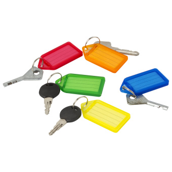 Бирки для ключей КОМПЛЕКТ 20 ШТ., длина 55 мм, инфо-окно 39х22 мм, АССОРТИ, BRAUBERG, 237495 за 299 ₽. Бирки для ключей. Доставка по России. Без переплат!