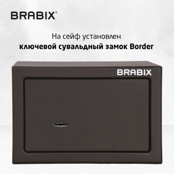 Сейф мебельный BRABIX "SF-170KL", 170х260х230 мм, ключевой замок, черный, 291142, S103BR210514 за 3&nbsp;722 ₽. Сейфы мебельные, офисные. Доставка по России. Без переплат!