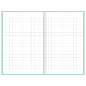 Блокнот А5 134х206 мм, 80 л., твёрдый, клетка, BRAUBERG "Minimal", мятный, 116443 за 163 ₽. Блокноты. Доставка по России. Без переплат!