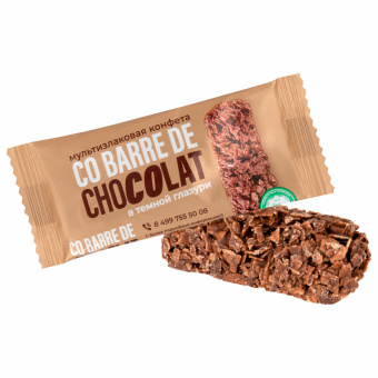 Конфеты мультизлаковые CO BARRE DE CHOCOLAT с темной глазурью, 135 г, УТ-00032333 за 139 ₽. Конфеты фасованные. Доставка по России. Без переплат!