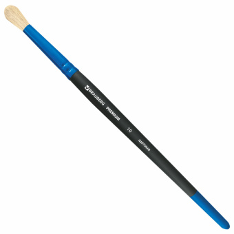 Кисть щетина, круглая № 10, BRAUBERG PREMIUM, 200993 за 87 ₽. Кисти для рисования. Доставка по России. Без переплат!