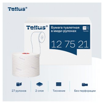 Бумага туалетная 90 м, Tellus/TORK (Система Т6) PREMIUM, КОМПЛЕКТ 27 рулонов, 2-слойная, белая, 127520/127521 за 8&nbsp;600 ₽. Туалетная бумага профессиональная. Доставка по России. Без переплат!