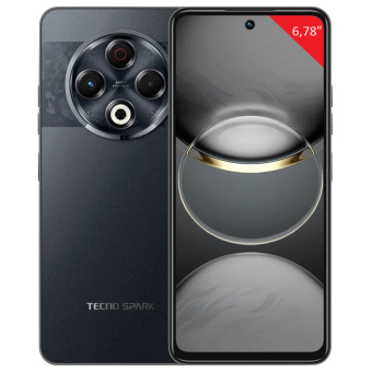 Смартфон TECNO SPARK 30, 2 SIM, 6,78", 4G, 64/13 Мп, 8/128, чёрный, пластик, TCN-KL6.8.128.BK, TCNKL6.8.128.BK за 21 693 ₽. Смартфоны. Доставка по России. Без переплат!