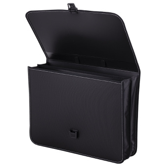 Папка-портфель пластиковая BRAUBERG "КОНСУЛ" А4 (370х280х120 мм), 2 отделения, фактура "бисер", черная, 223079 за 1 180 ₽. Портфели пластиковые. Доставка по России. Без переплат!
