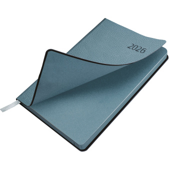 Ежедневник датированный 2026 А5 138x213 мм, BRAUBERG "Stylish", под кожу, гибкий, серо-голубой, 117105 за 172 ₽. Ежедневники с покрытием "под кожу и ткань". Доставка по России. Без переплат!