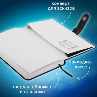 Скетчбук, белая бумага 140 г/м2 130х210 мм, 80 л., КОЖЗАМ, застежка, BRAUBERG ART CLASSIC, черный, 116461 за 449 ₽. Альбомы, скетчбуки и бумага для графики и эскизов. Доставка по России. Без переплат!