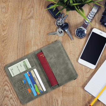 Обложка для паспорта и документов с защитой от считывания, 9 карманов, резинка, экокожа, серая, BRAUBERG, 238749 за 218 ₽. Обложки для паспорта. Доставка по России. Без переплат!