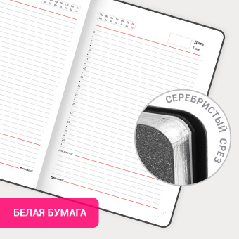 Ежедневник недатированный А5 138х213 мм BRAUBERG "Metallic", под кожу, 136 л., гибкий, серебряный, 113377 за 487 ₽. Ежедневники с покрытием "под кожу и ткань". Доставка по России. Без переплат!