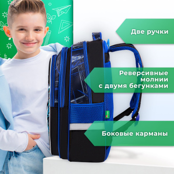 Рюкзак BRAUBERG KIDS FLOSSY, 2 отделения, 3 кармана, "Футбольный клуб", объемный дизайн, 40х28х18 см, 273181 за 1&nbsp;466 ₽. Рюкзаки для начальной и средней школы. Доставка по России. Без переплат!