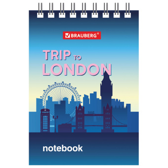 Блокнот МАЛЫЙ ФОРМАТ А7 75х105 мм, 40 л., гребень, картон, клетка, BRAUBERG, "Города", 129856 за 16 ₽. Блокноты. Доставка по России. Без переплат!