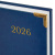 Ежедневник датированный 2026, А5, 138x213 мм, BRAUBERG "Senator", под кожу, синий, 117091 за 422 ₽. Ежедневники с покрытием "под кожу и ткань". Доставка по России. Без переплат!