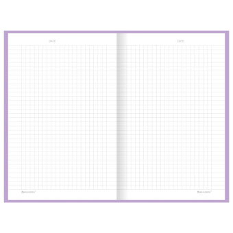 Блокнот А5 134х206 мм, 80 л., твёрдый, клетка, BRAUBERG "Minimal", сиреневый, 116440 за 163 ₽. Блокноты. Доставка по России. Без переплат!