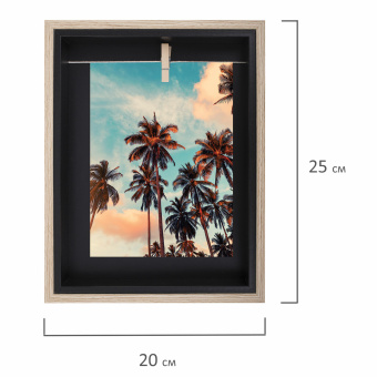 Рамка из МДФ BRAUBERG LOFT BLACK BOX, фото 13х18 см, с прищепкой, 20х25 см, 391290 за 281 ₽. Рамки для дипломов, сертификатов, грамот, фотографий. Доставка по России. Без переплат!