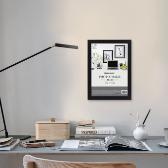 Рамка 21х30 см небьющаяся, аналог IKEA, багет 21 мм, МДФ, BRAUBERG "Idea", черная, 391371 за 321 ₽. Рамки для дипломов, сертификатов, грамот, фотографий. Доставка по России. Без переплат!