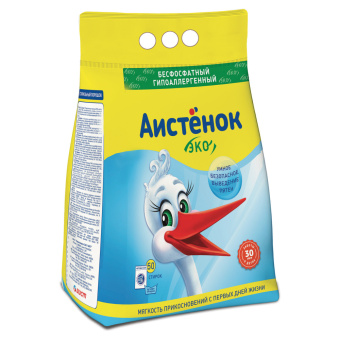 Стиральный порошок для всех типов стирки, 4 кг, АИСТЁНОК, бесфосфатный, 4301010015 за 1&nbsp;228 ₽. Стиральные порошки для детского белья. Доставка по России. Без переплат!
