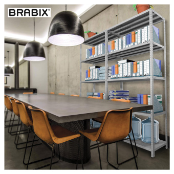 Стеллаж металлический BRABIX "MS Plus-200/30-5", 2000х1000х300 мм, 5 полок, регулируемые опоры, 291108, S241BR163502 за 7&nbsp;706 ₽. Стеллажи металлические универсальные. Доставка по России. Без переплат!