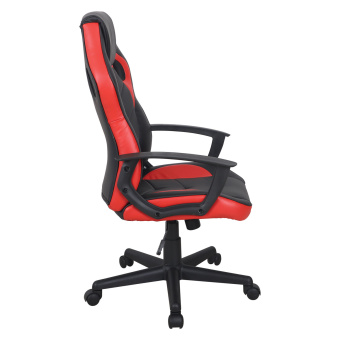 Кресло компьютерное BRABIX "Fighter GM-008", экокожа, черное/красное, 532506 за 10&nbsp;315 ₽. Кресла игровые. Доставка по России. Без переплат!