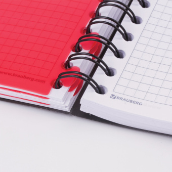 Блокнот МАЛЫЙ ФОРМАТ А6 105х148 мм, 150 л., гребень, пластик, клетка, BRAUBERG, "Black Jack", 125388 за 343 ₽. Блокноты. Доставка по России. Без переплат!