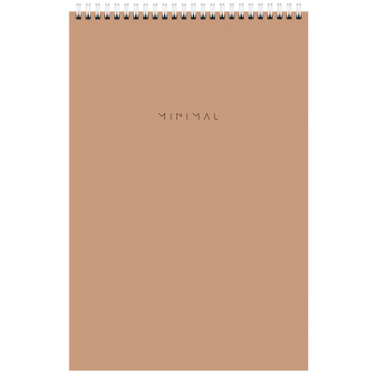 Блокнот БОЛЬШОЙ ФОРМАТ А4 198х297 мм, 80 л., гребень, подложка, клетка, BRAUBERG "Minimal Classic", 116424 за 150 ₽. Блокноты. Доставка по России. Без переплат!