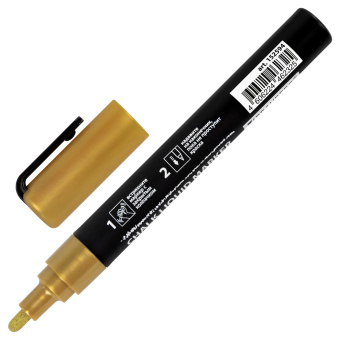 Маркер меловой CHALK LIQUID MARKER, ЗОЛОТИСТЫЙ, 3 мм, стираемый, BRAUBERG "CHALK", 152594 за 94 ₽. Маркеры меловые. Доставка по России. Без переплат!