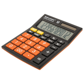 Калькулятор настольный BRAUBERG ULTRA COLOR-12-BKRG (192x143 мм), 12 разрядов, двойное питание, ЧЕРНО-ОРАНЖЕВЫЙ, 250499 за 972 ₽. Калькуляторы настольные. Доставка по России. Без переплат!