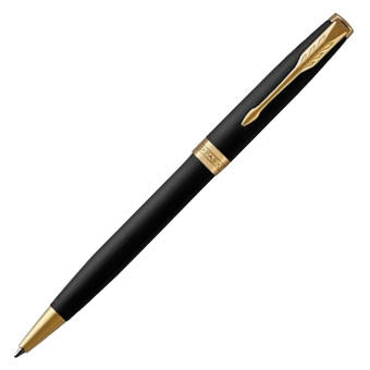 Ручка шариковая PARKER "Sonnet Core Matt Black GT", черный матовый лак, позолота, черная, 1931519 за 13&nbsp;201 ₽. Ручки шариковые подарочные. Доставка по России. Без переплат!