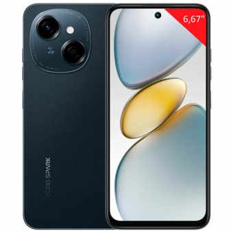 Смартфон TECNO SPARK GO1, 2 SIM, 6,67", 4.5G, 13/8 Мп, 4/128 ГБ, черный, пластик, TCN-KL4.4.128.BK за 12 196 ₽. Смартфоны. Доставка по России. Без переплат!