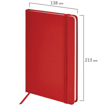 Блокнот А5 138x213 мм, BRAUBERG "Basic", под кожу, 80 л., клетка, красный, 116228 за 242 ₽. Бизнес-блокноты и бизнес-тетради. Доставка по России. Без переплат!