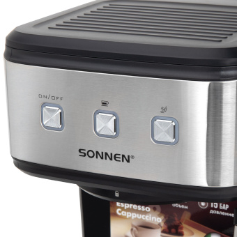 Кофеварка рожковая ручной капучинатор SONNEN CM8501, 1100 Вт, 1,5 л, 15 бар, черная/серебро, 456335 за 6&nbsp;786 ₽. Кофеварки рожковые. Доставка по России. Без переплат!
