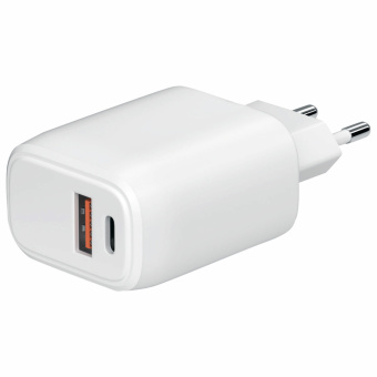 Зарядное устройство быстрое сетевое (220 В) USB QC3.0+Type-C PD 20 Вт, 3 А, RED LINE, УТ000036039 за 777 ₽. Зарядные устройства для портативной электроники. Доставка по России. Без переплат!
