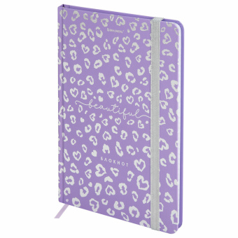 Блокнот с резинкой в клетку 96 л., А5 145х203 мм, твердая обложка с фольгой, BRAUBERG, "Leopard", 116329 за 239 ₽. Блокноты в книжном переплете. Доставка по России. Без переплат!