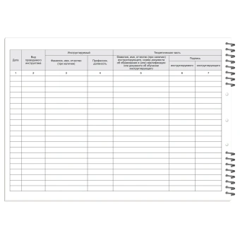 Журнал регистрации инструктажа по пожарной безопасности, 50 л., картон, на гребне, А4 (204х290 мм), 18с1-50 за 222 ₽. Журналы регистрации. Доставка по России. Без переплат!