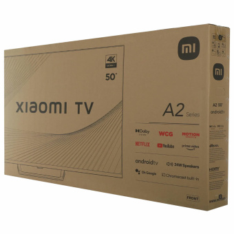 Телевизор XIAOMI Mi LED TV A2 50" (127 см), 3840x2160, 4K, 16:9, SmartTV, Wi-Fi, черный, L50M7-EARU за 51 779 ₽. Телевизоры. Доставка по России. Без переплат!