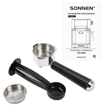 Кофеварка рожковая с дисплеем SONNEN CM-2066, ручной капучинатор, сенсор, 1 л, 950 Вт, 19 бар, 457882 за 8&nbsp;973 ₽. Кофеварки рожковые. Доставка по России. Без переплат!