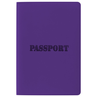 Обложка для паспорта, мягкий полиуретан, "PASSPORT", фиолетовая, STAFF, 237608 за 103 ₽. Обложки для паспорта. Доставка по России. Без переплат!