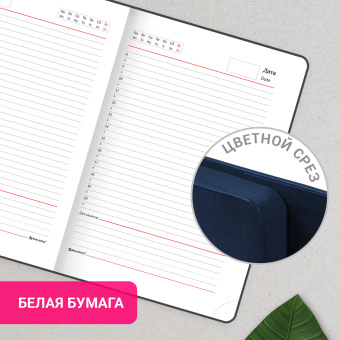 Ежедневник с магнитным клапаном недатированный, под кожу, А5, темно-синий, BRAUBERG "Magnetic X", 113279 за 827 ₽. Ежедневники с покрытием "под кожу и ткань". Доставка по России. Без переплат!