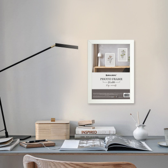 Рамка 21х30 см небьющаяся, аналог IKEA, багет 21 мм, МДФ, BRAUBERG "Idea", белая, 391370 за 321 ₽. Рамки для дипломов, сертификатов, грамот, фотографий. Доставка по России. Без переплат!