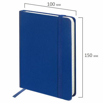 Блокнот МАЛЫЙ (100x150 мм) А6, BRAUBERG "Metropolis", балакрон, резинка, клетка, синий, 111588 за 244 ₽. Бизнес-блокноты и бизнес-тетради. Доставка по России. Без переплат!