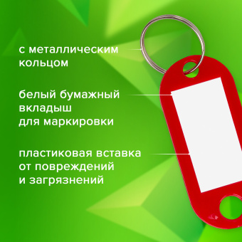 Бирки для ключей КОМПЛЕКТ 100 шт., длина 50 мм, инфо-окно 30х15 мм, АССОРТИ, STAFF, 237493 за 568 ₽. Бирки для ключей. Доставка по России. Без переплат!