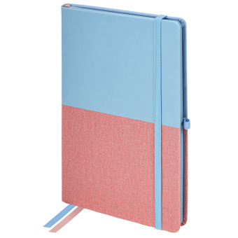 Блокнот А5 (148х218 мм), BRAUBERG "DUO", под кожу с резинкой, 80 л., клетка, голубой/розовый, 113432 за 267 ₽. Бизнес-блокноты и бизнес-тетради. Доставка по России. Без переплат!