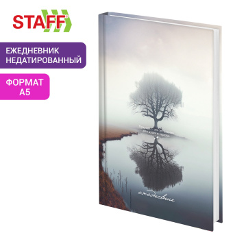 Ежедневник недатированный А5 145х215 мм, ламинированная обложка, 160 л., STAFF, "Древо жизни", 115562 за 170 ₽. Ежедневники с твердой обложкой. Доставка по России. Без переплат!