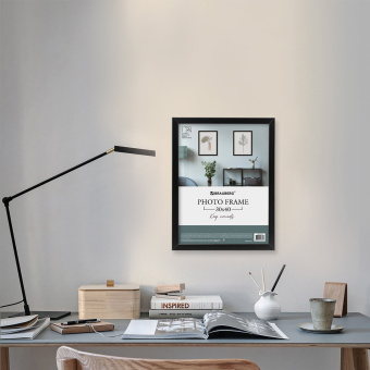 Рамка 30х40 см небьющаяся, аналог IKEA, багет 21 мм, МДФ, BRAUBERG "Idea", черная, 391373 за 431 ₽. Рамки для дипломов, сертификатов, грамот, фотографий. Доставка по России. Без переплат!