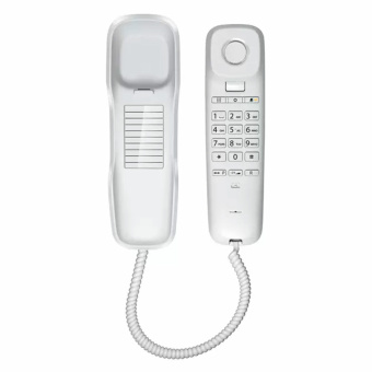 Телефон Gigaset DA210, набор на трубке, быстрый набор 10 номеров, световая индикация звонка, белый, S30054S6527S302 за 2 402 ₽. Стационарные телефоны. Доставка по России. Без переплат!