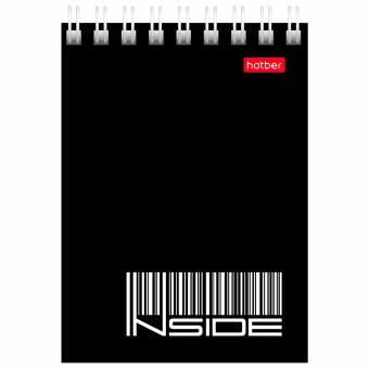 Блокнот МАЛЫЙ ФОРМАТ А7 75х105 мм, 40 л., гребень, картон, клетка, HATBER, "INSIDE Стиль", 004691, 40Б7B1гр_01622 за 15 ₽. Блокноты. Доставка по России. Без переплат!