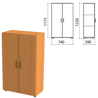 Шкаф закрытый "Фея", 740х390х1220 мм, цвет орех милан (КОМПЛЕКТ) за 10&nbsp;560 ₽. Набор мебели "Фея". Доставка по России. Без переплат!