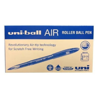 Ручка-роллер Uni-Ball "AIR Micro", СИНЯЯ, корпус черный, узел 0,5 мм, линия 0,24 мм, UBA-188-M BLUE за 150 ₽. Ручки-роллеры. Доставка по России. Без переплат!